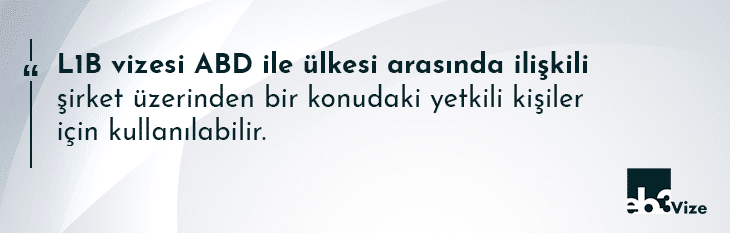 amerika şirket uzmanı vizesi