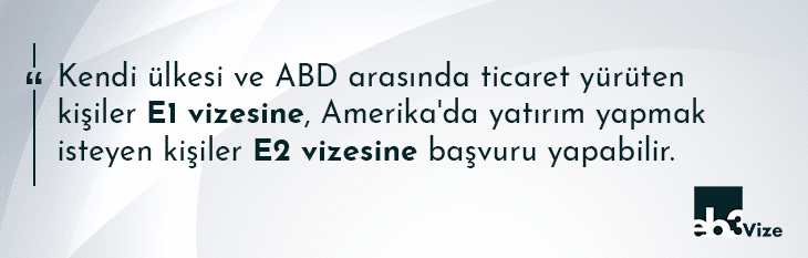 amerika ticaret yatırım vizesi
