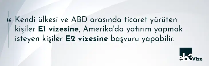 amerika ticaret yatırım vizesi