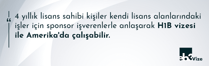h1b amerika çalışma vizesi