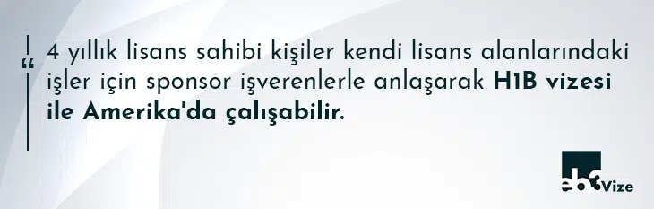 h1b amerika çalışma vizesi